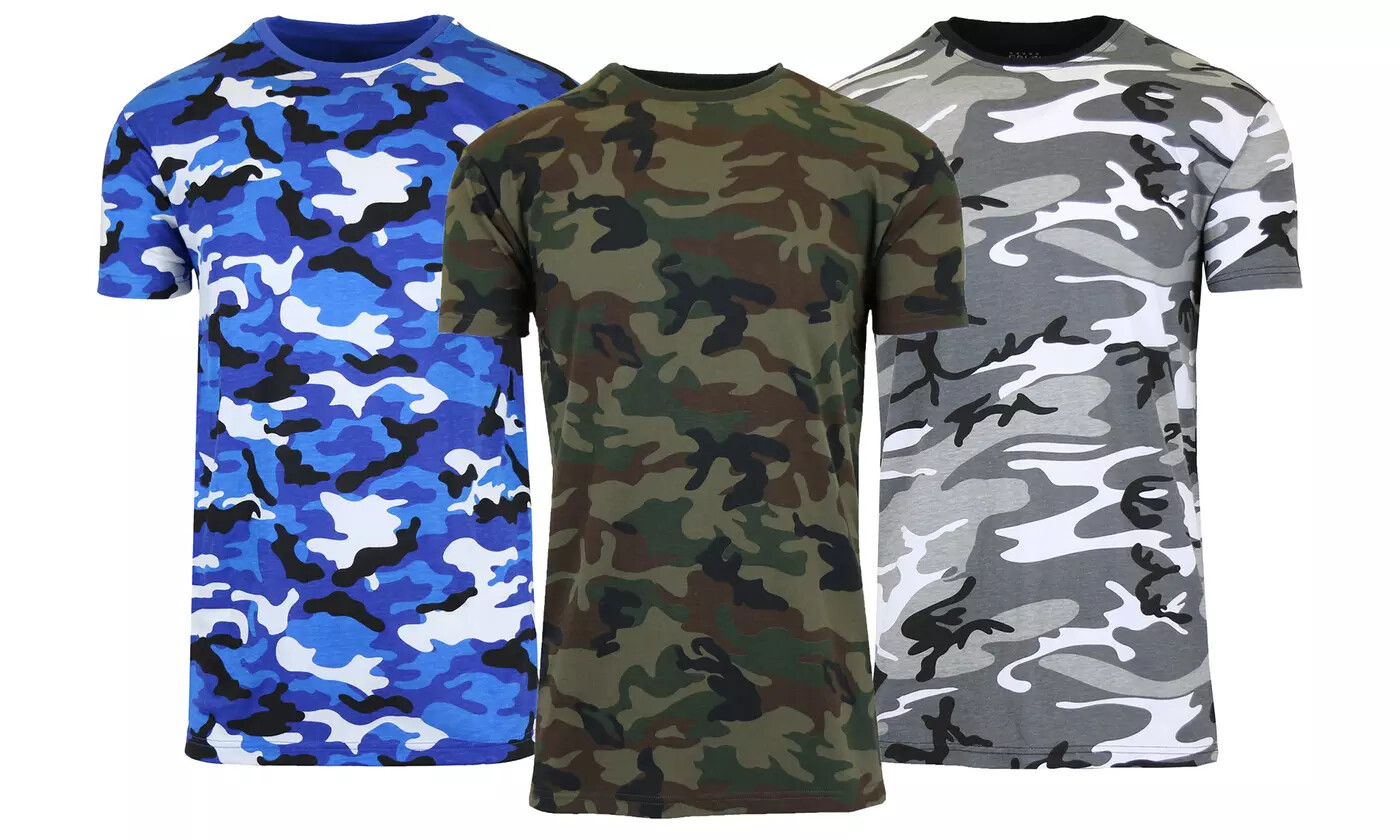 Men’s Camouflage Short Sleeve Crew Neck Printed Tee ( S-2XL ) NWT Free Shipping