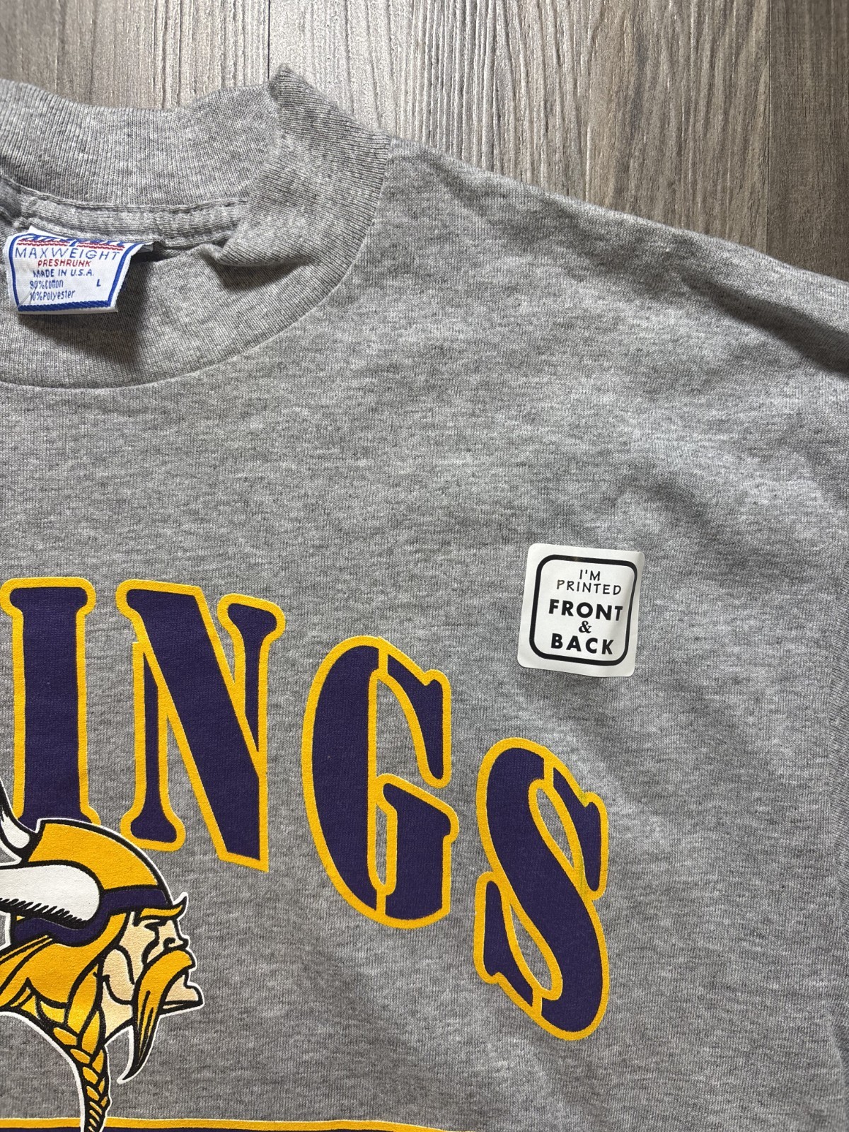 Vintage Deadstock 1999 Randy Moss Double Sided Graphic Tee | Size L Made in USA