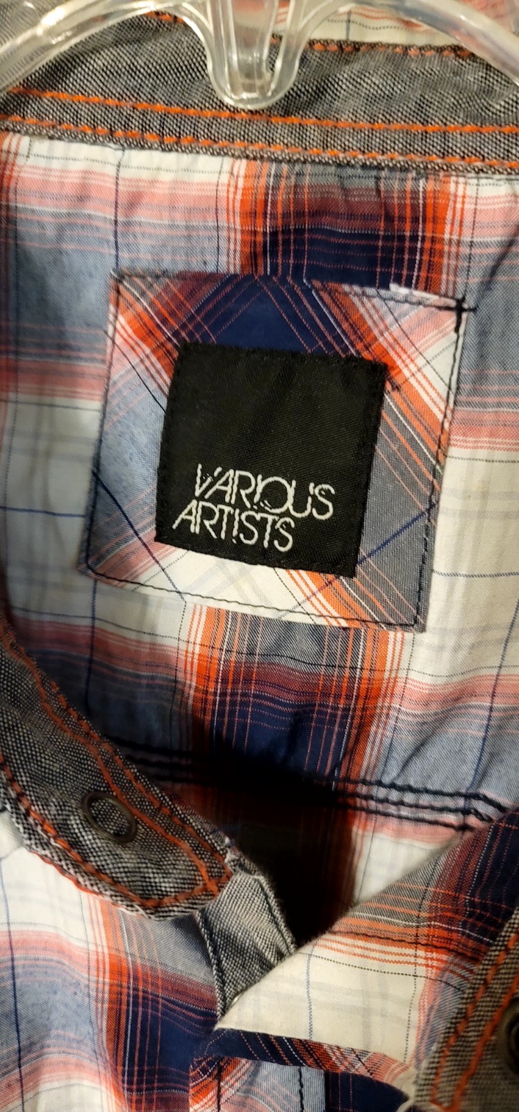 Various Artists Men’s Snap Button Up XXL, long Sleeve Shirt, Pre-owned.