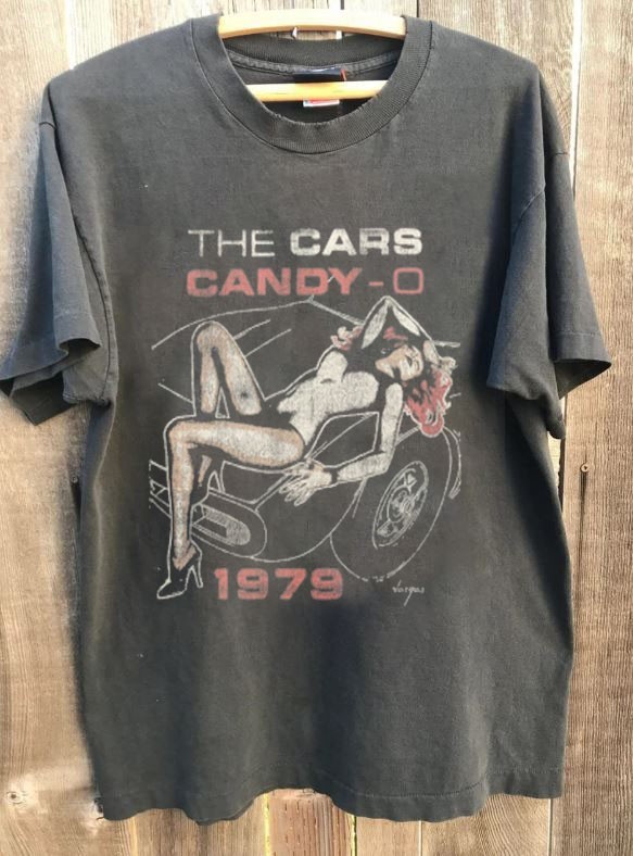 The Cars Candy O Vintage 1979 Charcoal Cotton T-shirt Unisex S-5XL