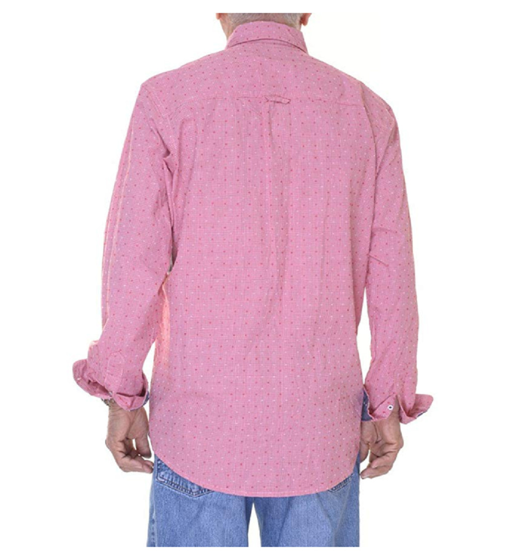 Club Room Men’s Medium Dobby Check Long-Sleeve Shirt Retail $49.50 100% Cotton