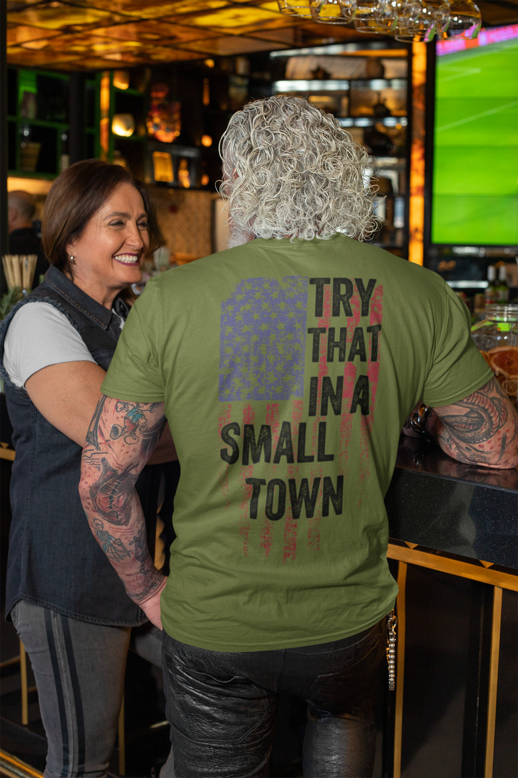 Try That In A Small Town Country Music Political T shirts Patriotic T-Shirts