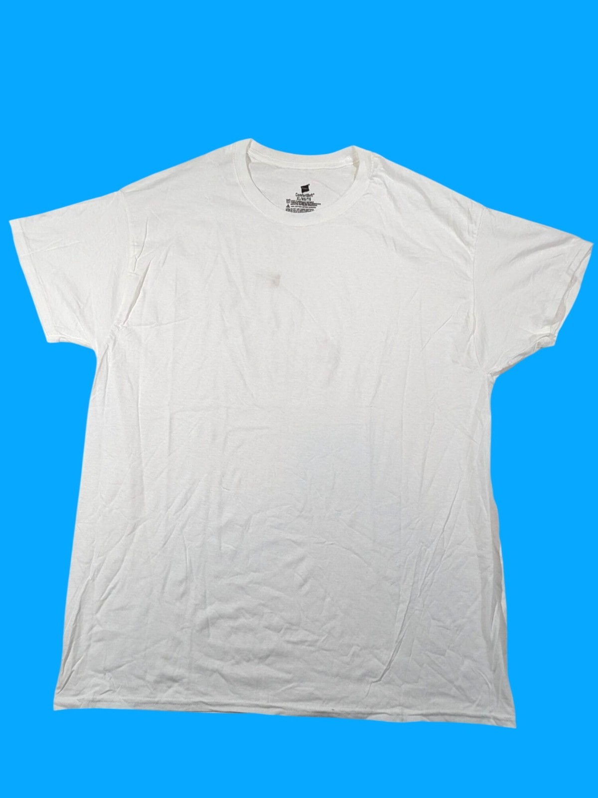 Hanes ComfortSoft Mens White T-Shirt XL 100% Cotton Casual Crewneck Basic Tee NW