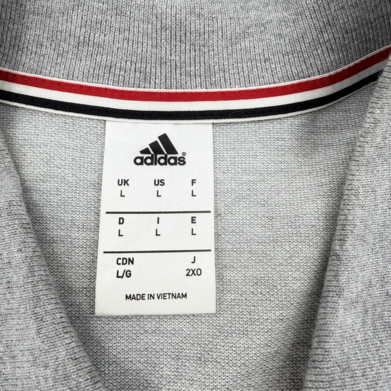 Adidas Manchester United FB Soccer Polo Shirt Mens Large Grey 2015