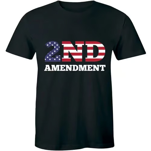 The 2nd Amendment Shirt Is My Gun Permit American Flag Men’s T-shirt Tee