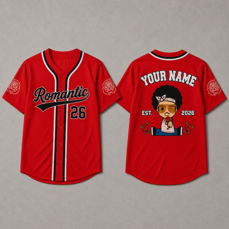 Personalized Custom Name Red Baseball Jersey Shirt Concert Outfit Rose Top