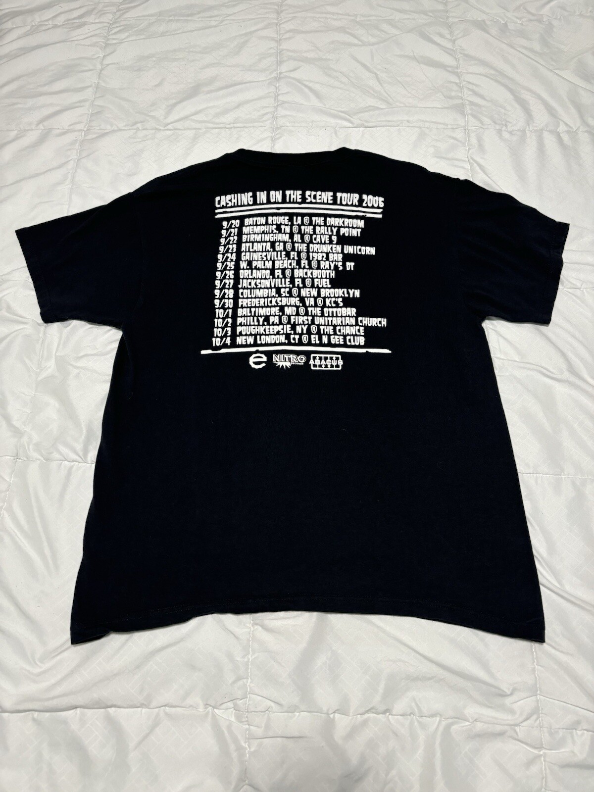 2006 Set Your Goals Band Tour T-Shirt Size L Hardcore Punk Indie Rock Alt Y2K