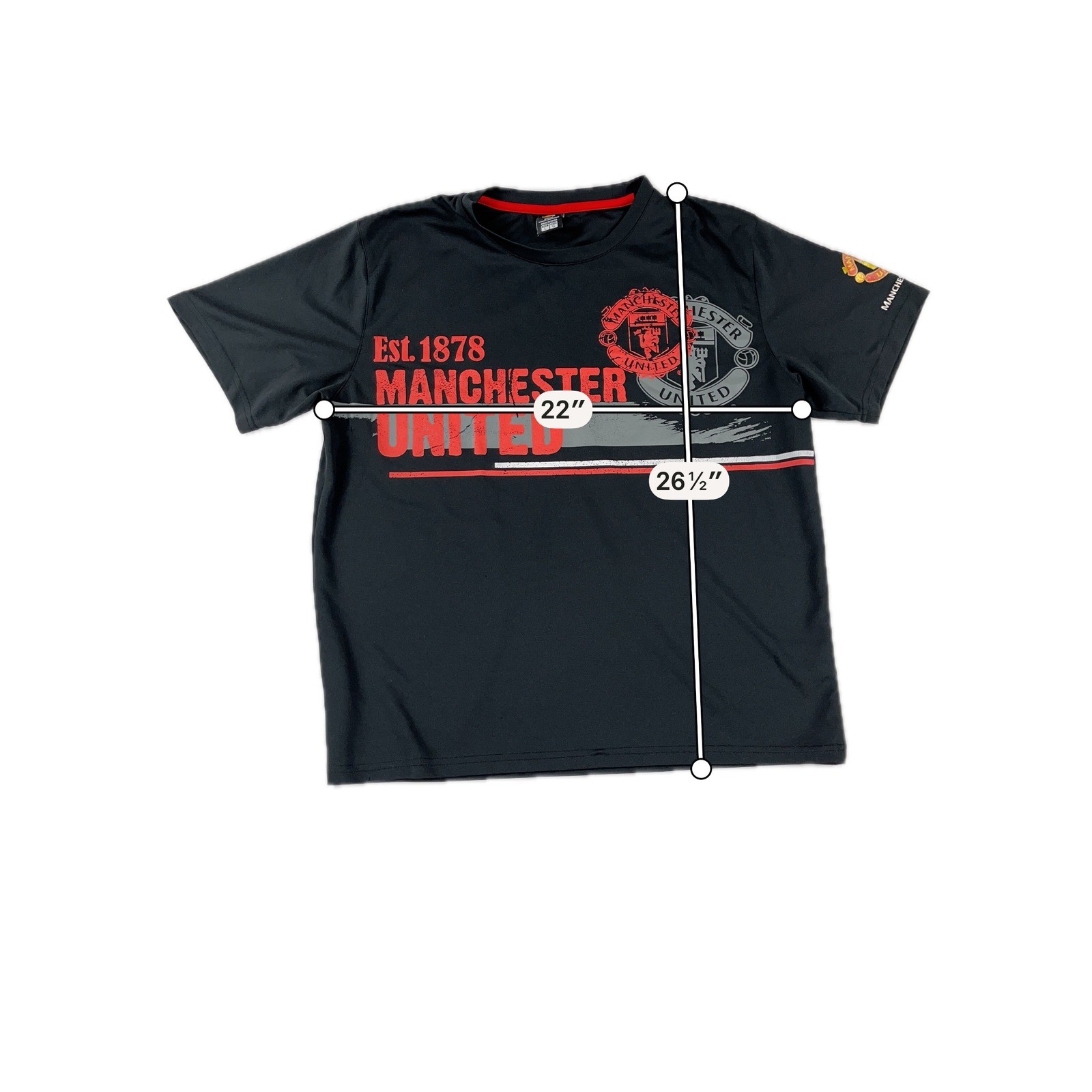 Manchester United T-Shirt Official Graphic Est 1878 Soccer Fan Mens Large