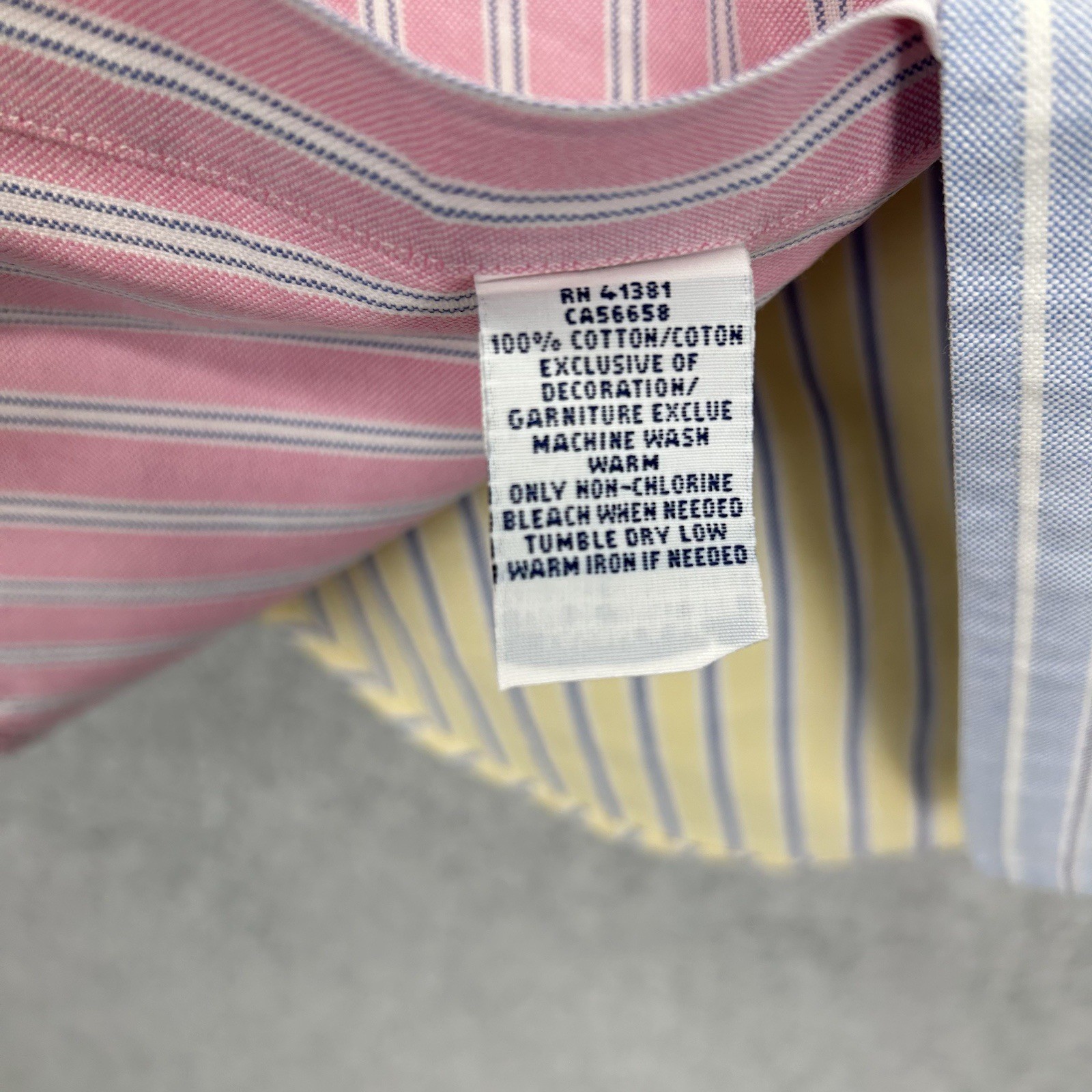 Ralph Lauren Shirt Mens Large Multi Color Striped Colorblock Flesh Pony Preppy