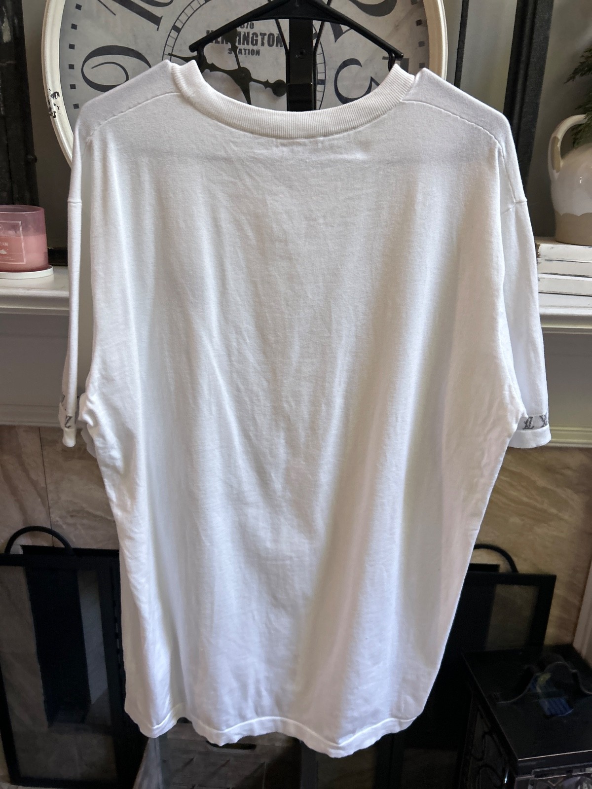 $1010 LOUIS VUITTON LV Short-Sleeved Cotton Crewneck T-Shirt – Milky White – XL