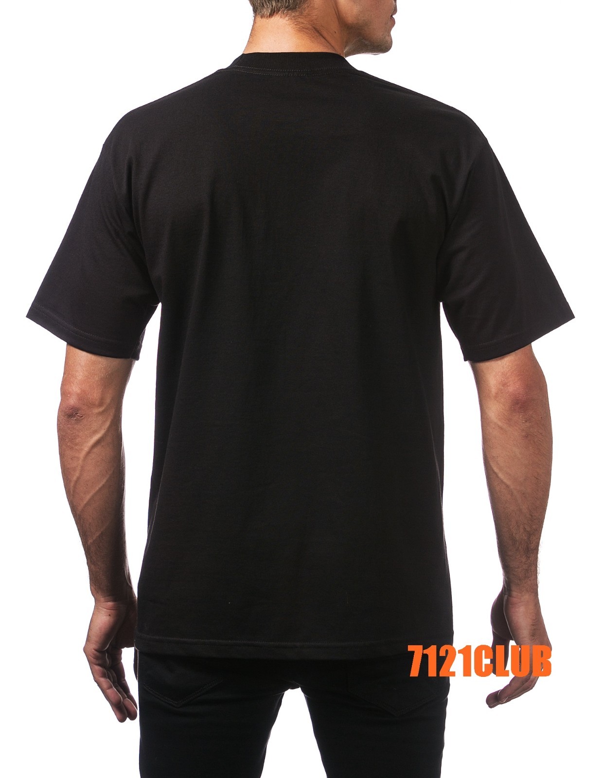 6 PACK PRO CLUB MENS T SHIRTS PLAIN BLACK PROCLUB HEAVYWEIGHT SHORT SLEEVE S-7XL