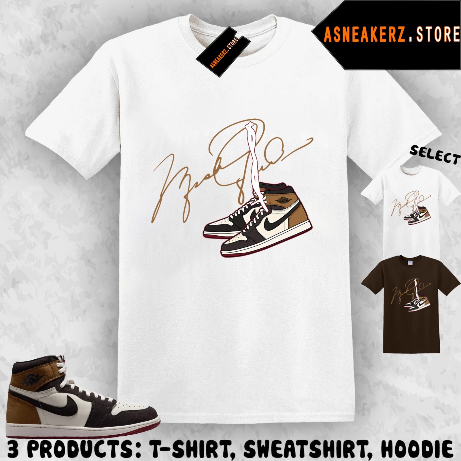 Shirt Matching AJ 1 High Love Letter Match Sneaker Tee Shoelace 1s High T-Shirt
