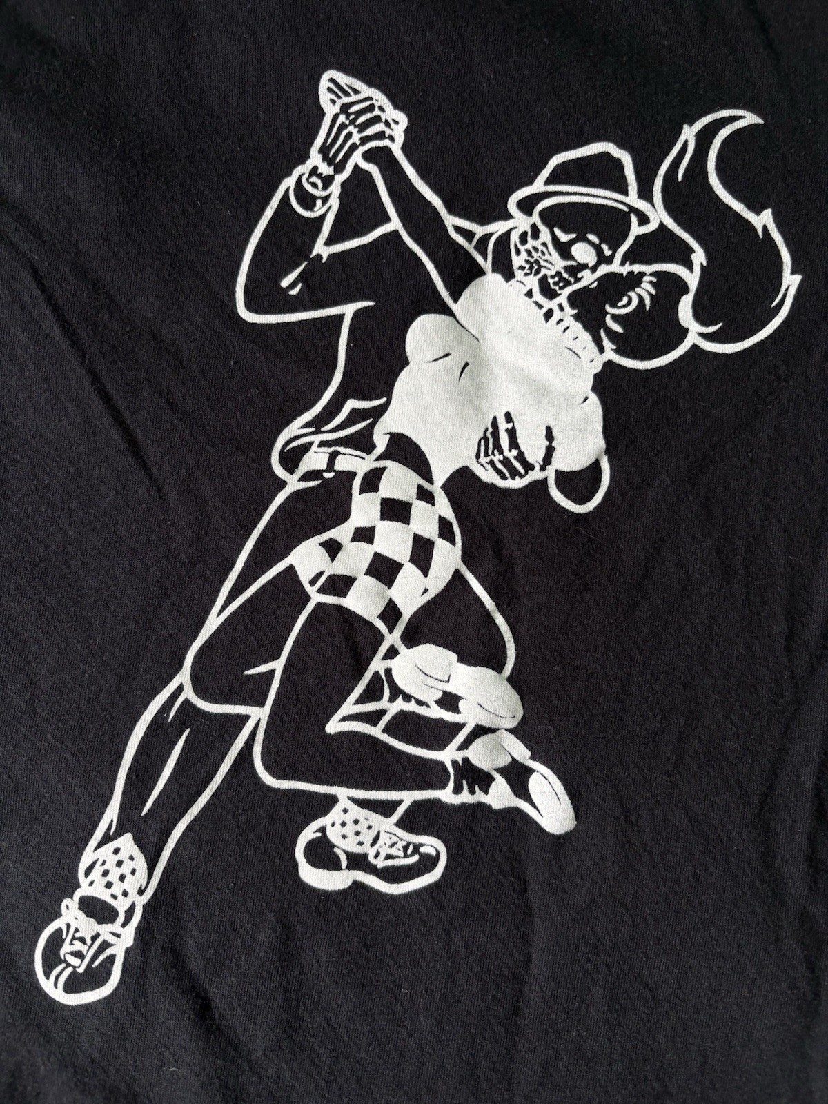 Ska Rocksteady Reggae 2-Tone Double XX Large Black Cotton Dancers T-Shirt