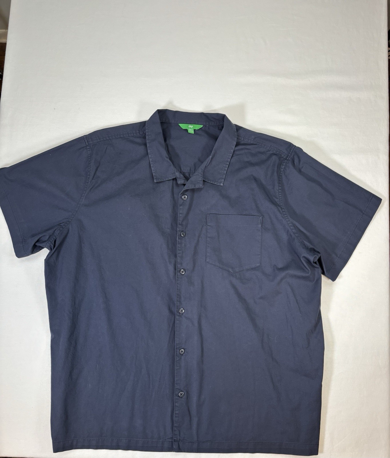 Dip Men’s 3XLT Navy Blue Short Sleeve Button Down Shirt Pocket Big & Tall