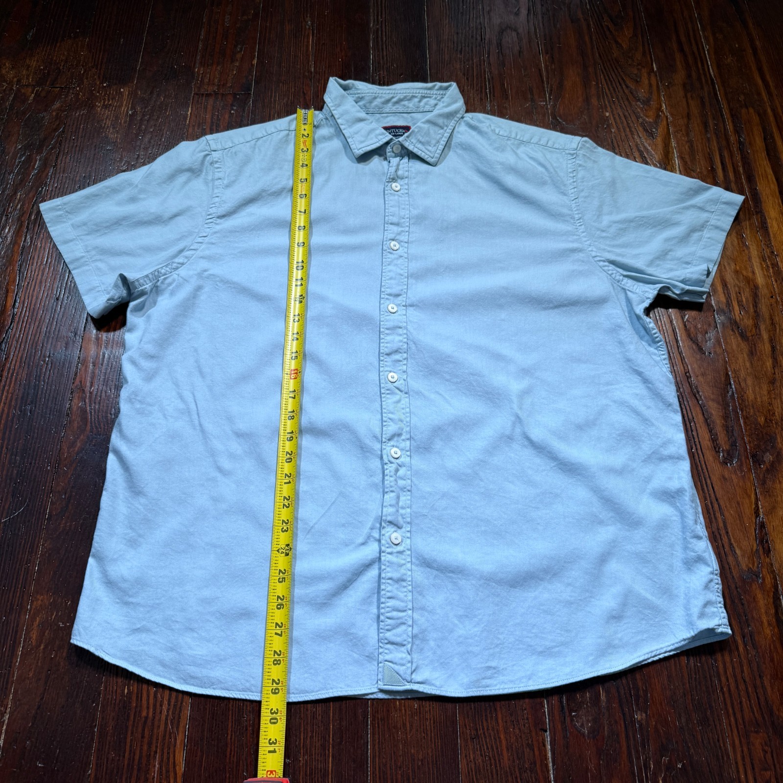 UNTUCKit Shirt Mens 2XL Blue Short Sleeve Briscoe Cotton Preppy – EUC