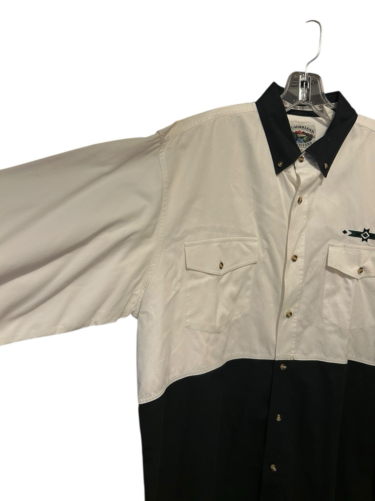 Cumberland’s Outfitters Western Shirt Men Sz XL Colorblock Aztec Tribal Detail