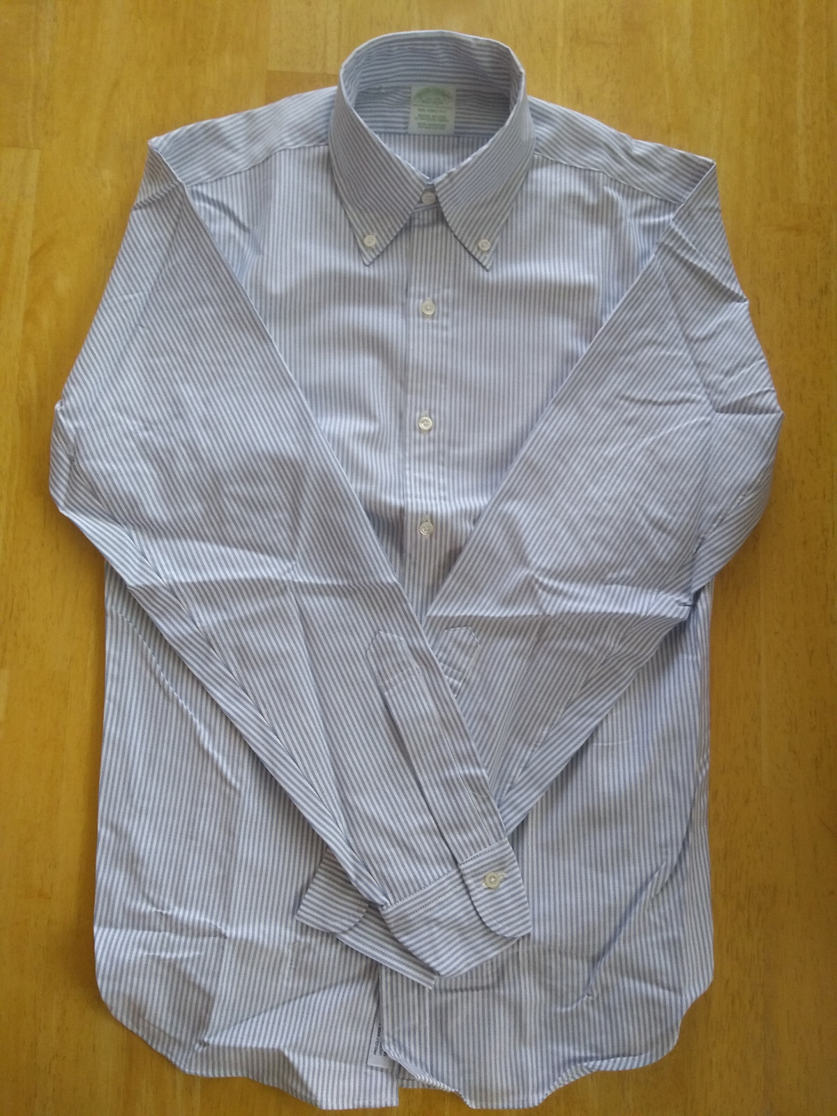NWOT Brooks Brothers Blue University Stripe Button Down 15-33 Milano MSRP $140