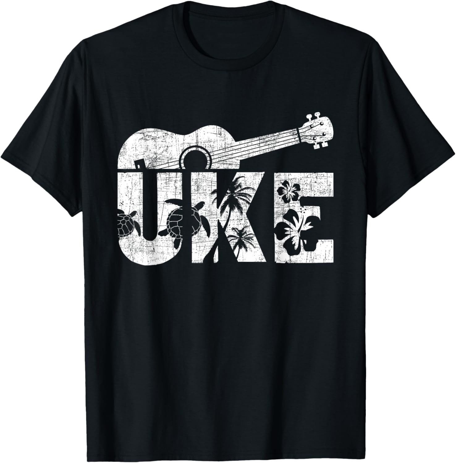 Ukulele Music Shirt Guitarist Style Tee Streetwear Cotton T-Shirt S-4XL