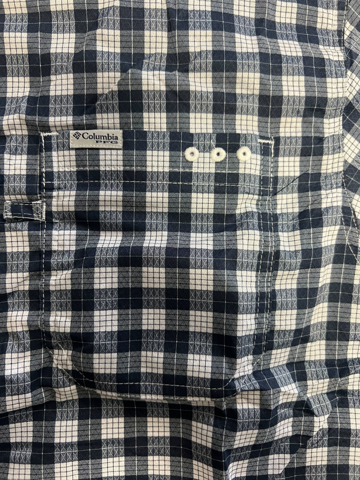 Columbia Men’s Shirt PFG Super Slack Tide Camp Palaka Plaid Short Sleeve