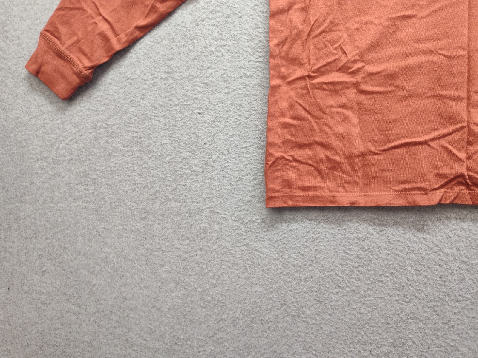 Gap Men Henley Shirt S Burnt Orange 100% Cotton Casual Button Up Long Sleeve