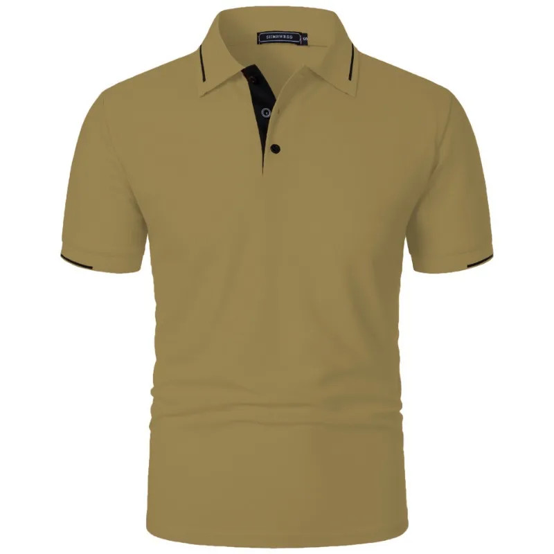 Men Breathable Summer Polo Shirt Beach Casual Tshirt Top Daily Fit Tee Gym Gift