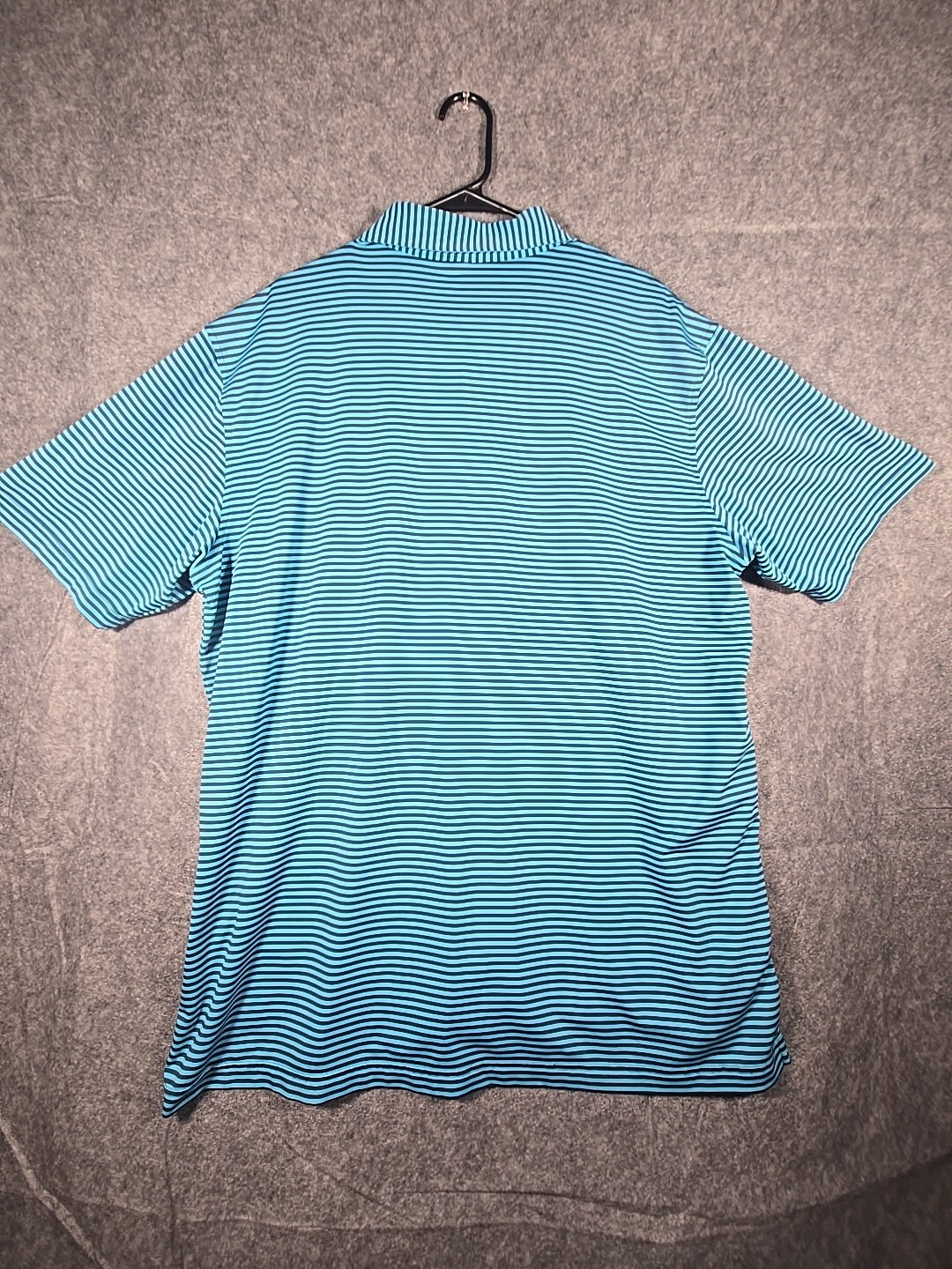 Peter Millar Summer Comfort Polo Shirt Mens Xl Blue Black Striped Golf