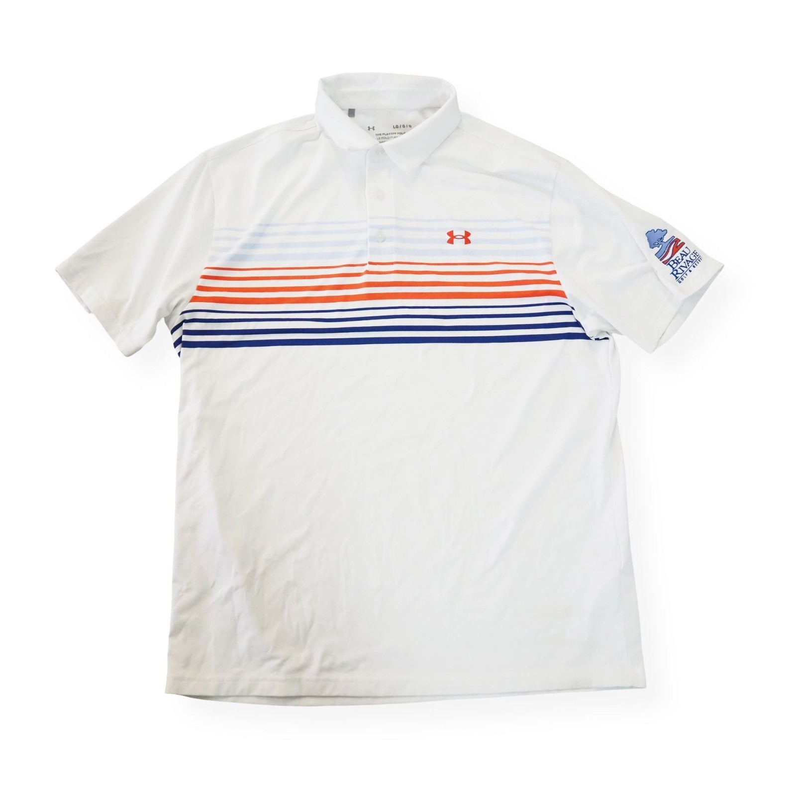 Under Armour UA The Playoff Golf Polo White Men’s L Beau Rivage