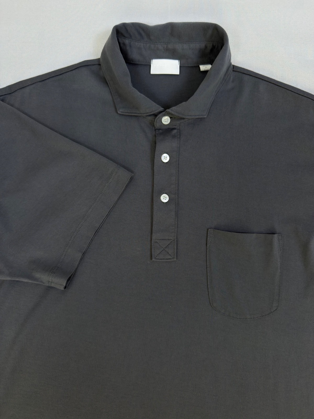 Handvaerk Men’s XL Gray Pima Cotton Polo Shirt Short Sleeve Made in Peru