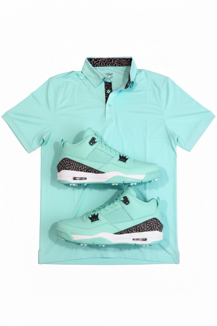 Air Jordan Elephant Print Performance Golf Polo by Flight Golf (Run Small)
