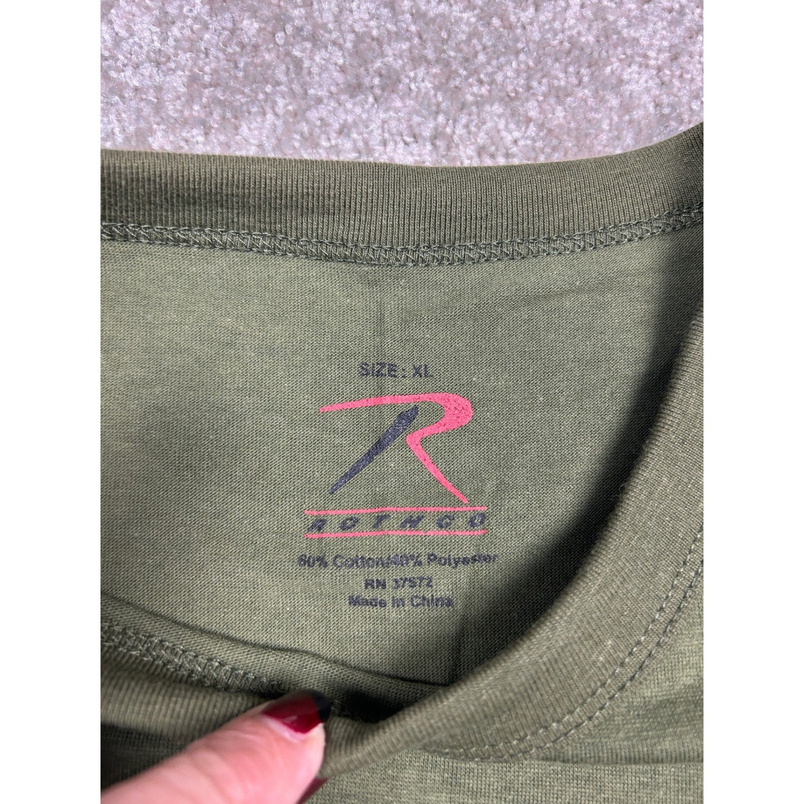 Rothco Mens Proud Infidel Graphic T-Shirt Olive Drab Arabic Script Size XL