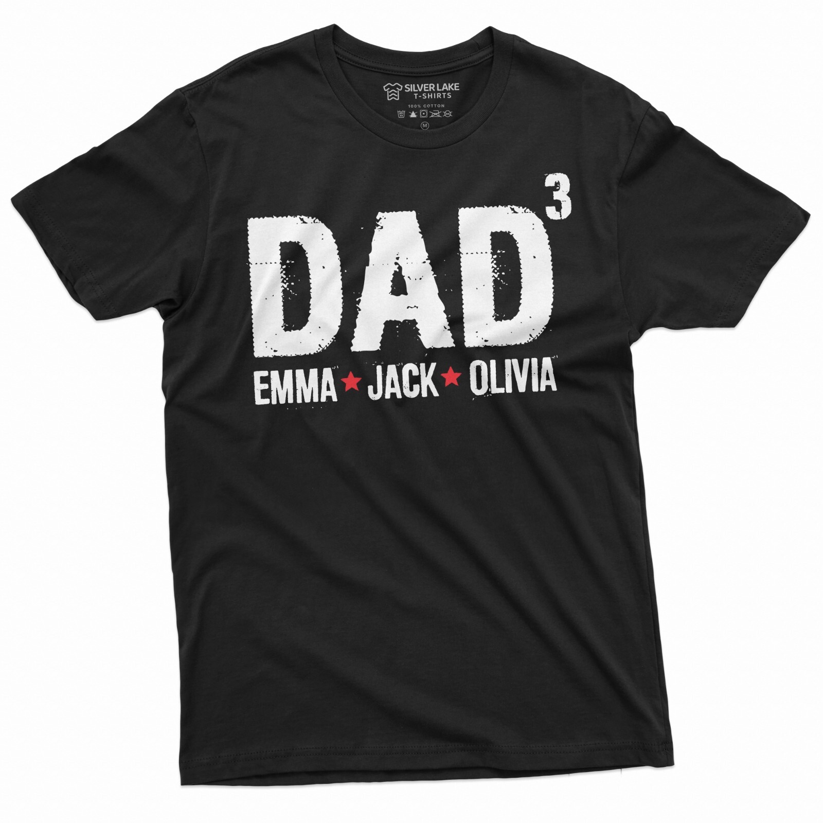 Dad Customizable Tee Fathers day dad shirt custom kids name tee dad birthday tee