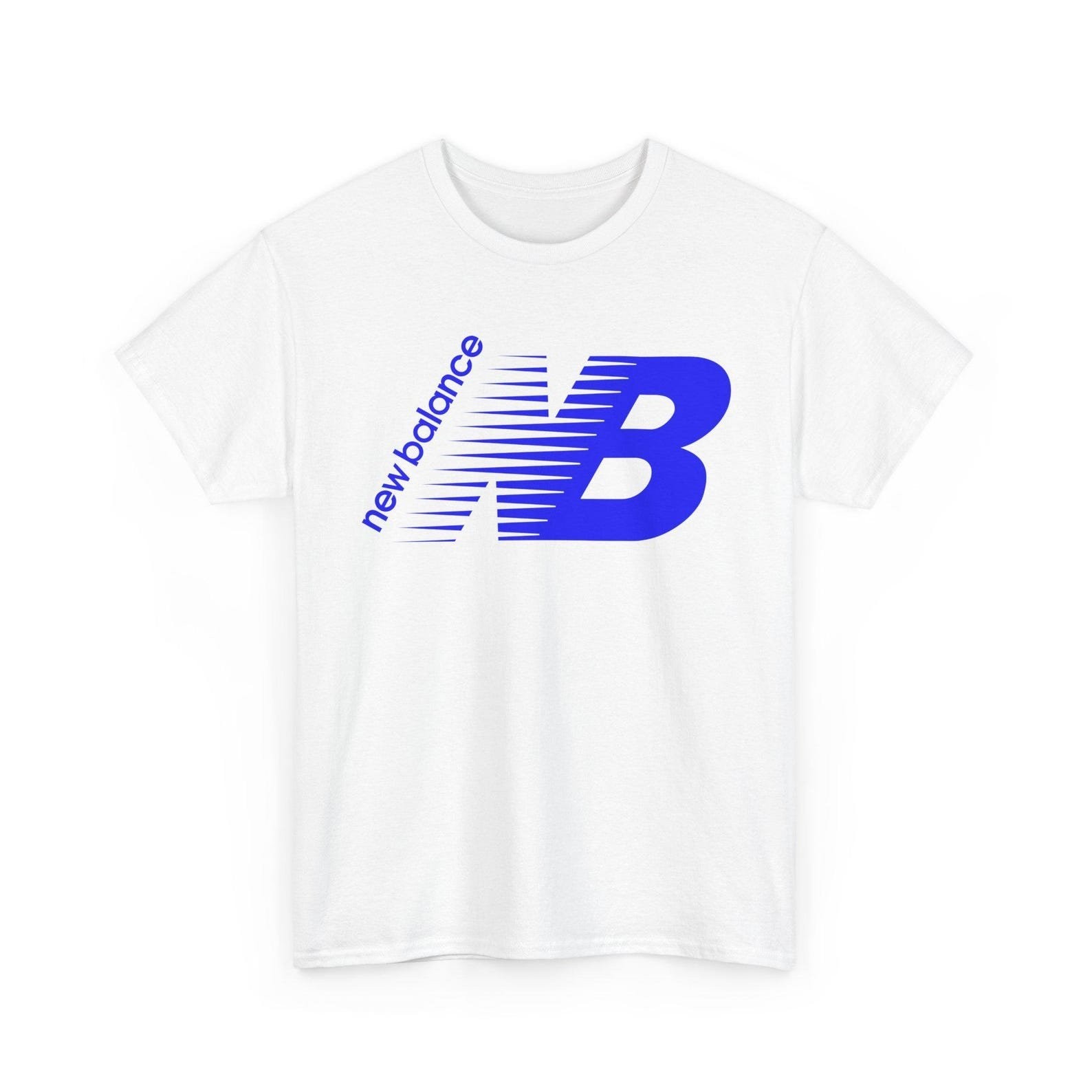 NB Logo Tee | Blue Striped Graphic T-Shirt FREESHIP