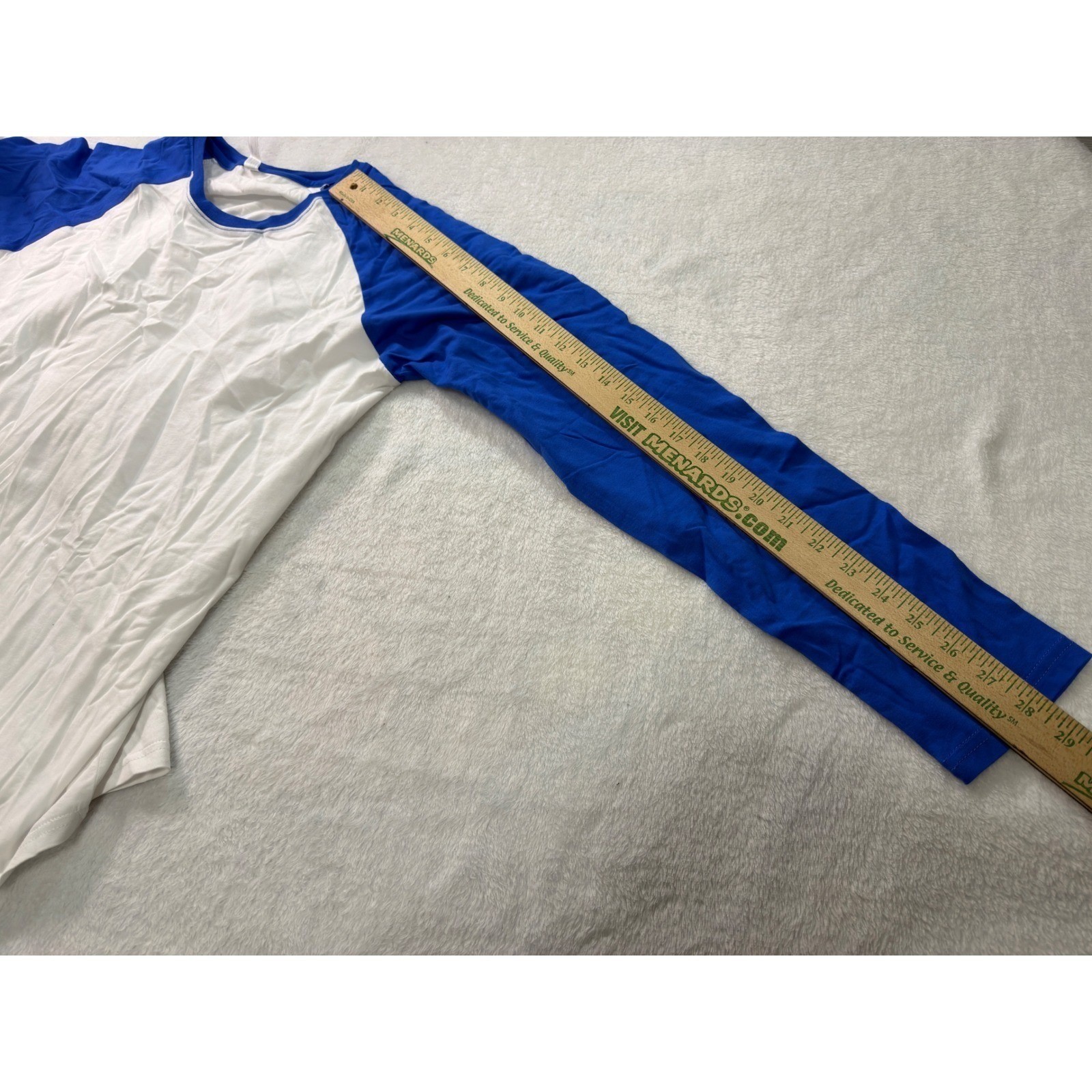Royal Avalon Sport Mens Large Baseball Tee Royal Blue White Raglan Cotton 6Pk