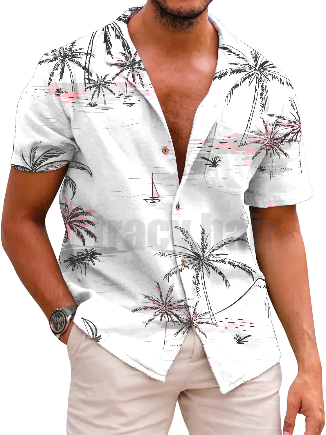 Hawaiian Shirts Men’s Aloha Summer Casual Beach Button-Down Cruise Holiday Party