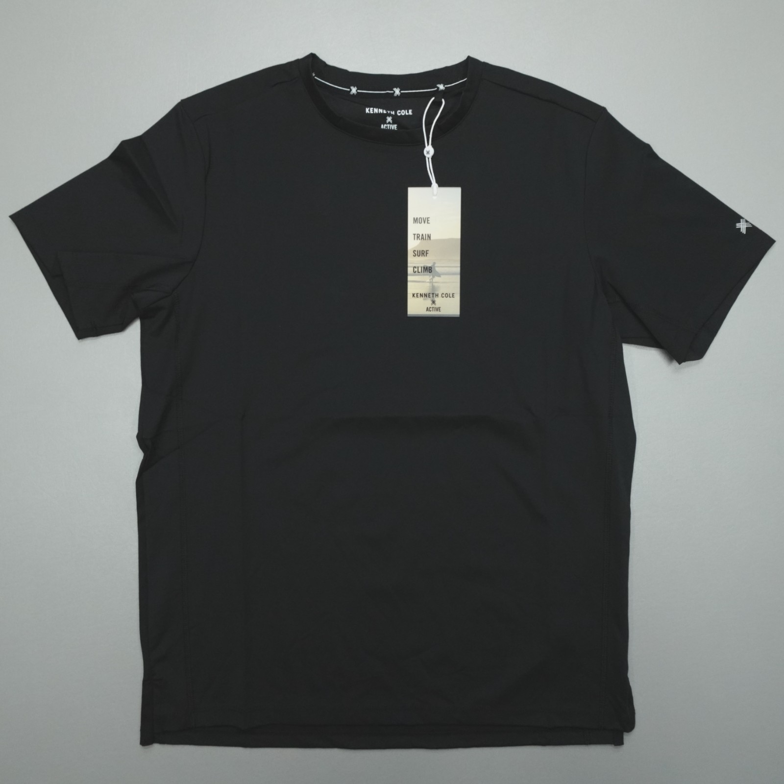 Kenneth Cole Tech Short Sleeve Tee T-Shirt Nylon Stretch Athletic Fit