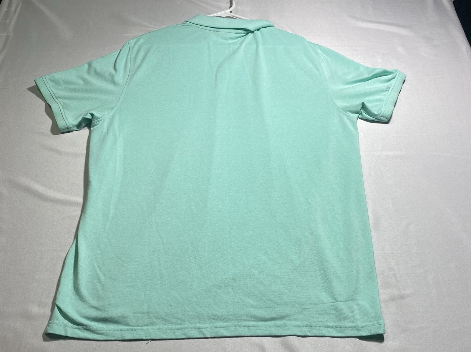 Member’s Mark Stretch Pique Polo Mens XL Green Solid Collared Button Knit