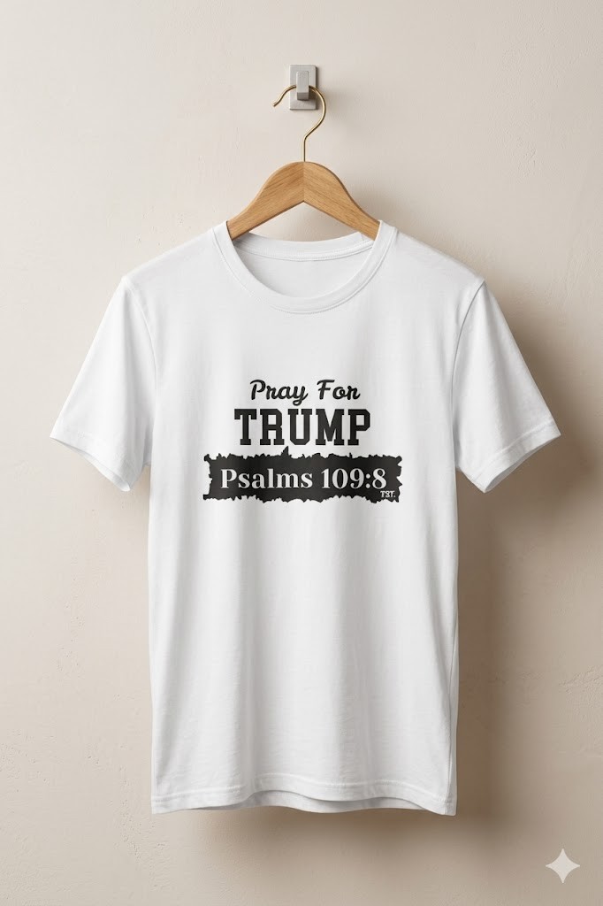 Pray For Trump Psalms 109:8 Political Graphic T-Shirt Prayer Tee – L010