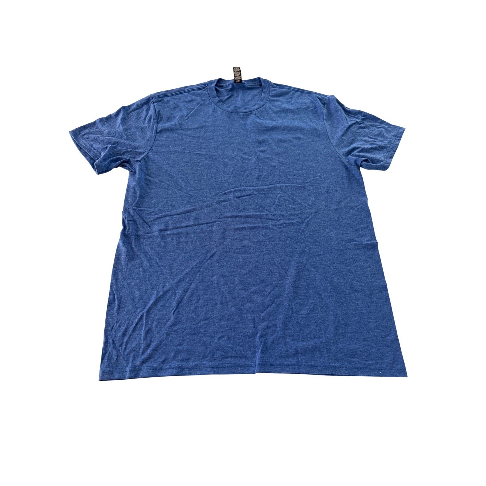 District Perfect Tri Crew Neck Tee Mens Large Heather Royal Blue Tri-Blend Shirt