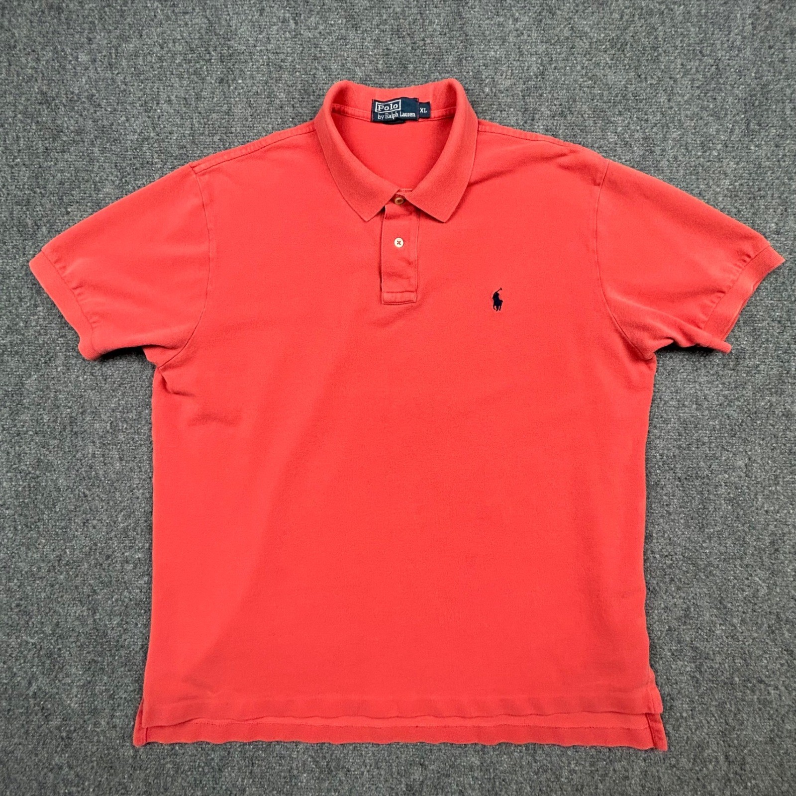 Polo Ralph Lauren Polo Shirt Mens XL Salmon Short Sleeve Pique Classic Preppy