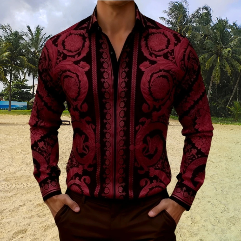 Button Down Shirt Men Summer Button Shirt Casual Hawaiian Beach Shirt Mens Top