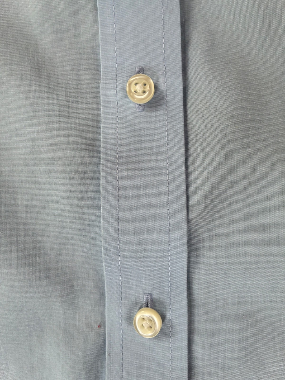 Size 15 1/2 34-35 STAFFORD Fitted Broadcloth Dress Shirt Blue