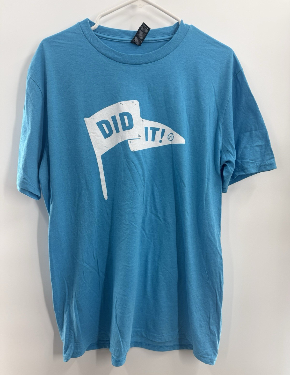Perfect Tri District Planet Fitness DID IT! Logo Men’s Blue T-shirt Sz-Large….