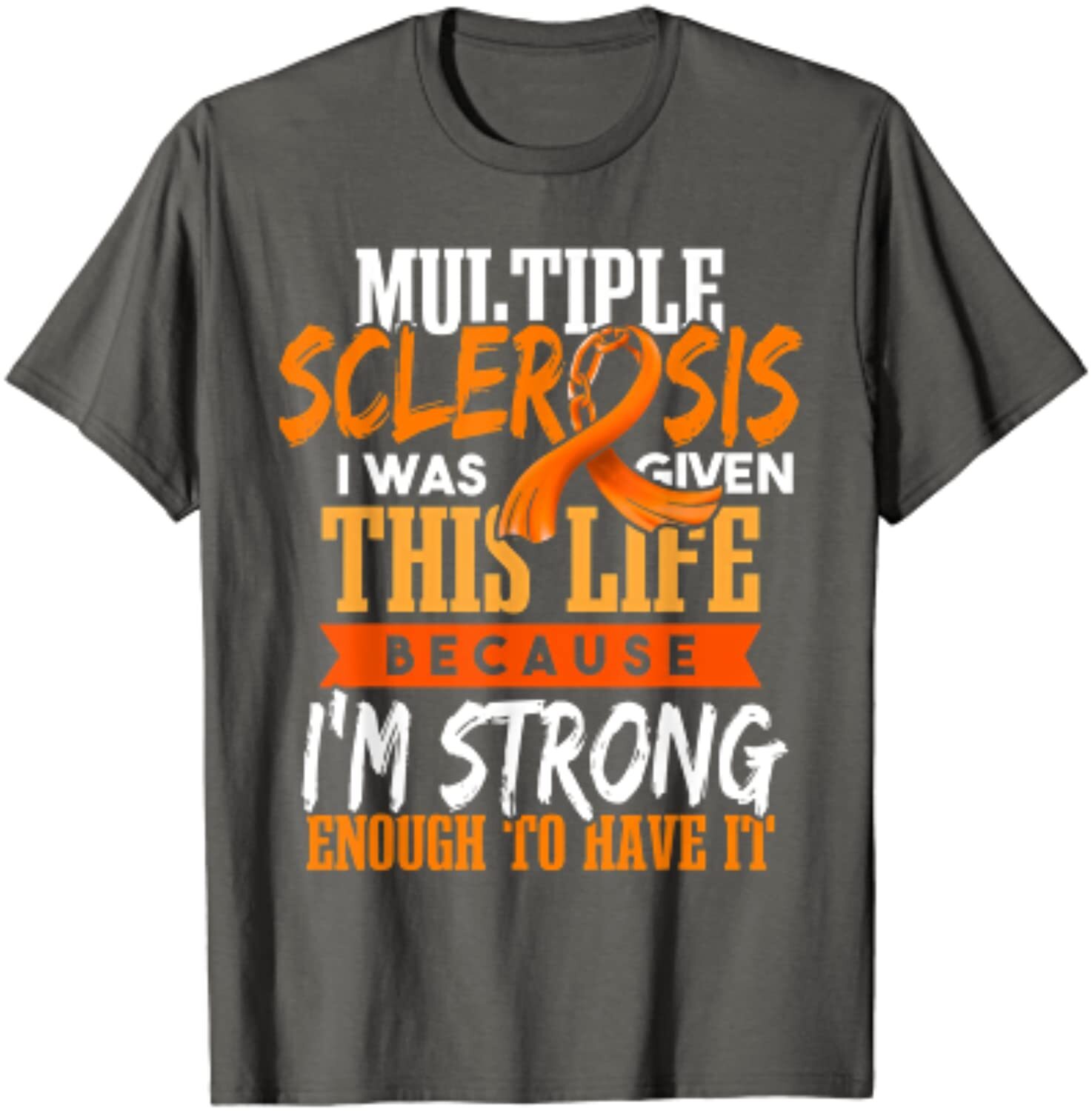 Orange Ribbon Ms Multiple Sclerosis Awareness Month T-Shirt