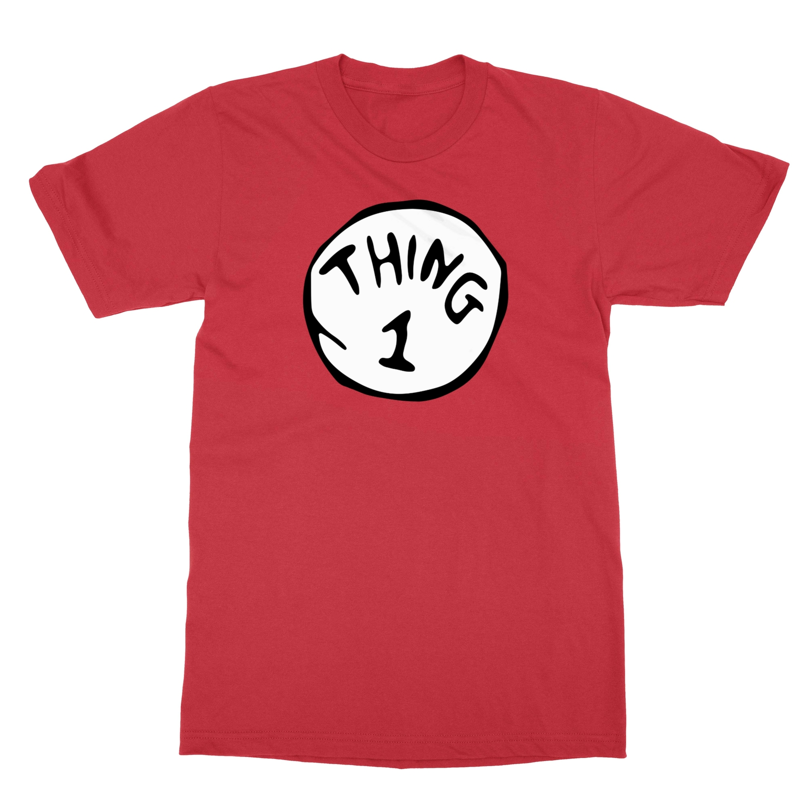 Dr. Seuss Thing 1 2 3 4 5 6 Red Emblem Unisex Tshirt