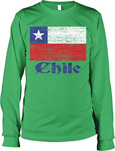 Chilean Flag Shirt NOFO Clothing Men’s Long Sleeve Cotton Rib Knit Collar