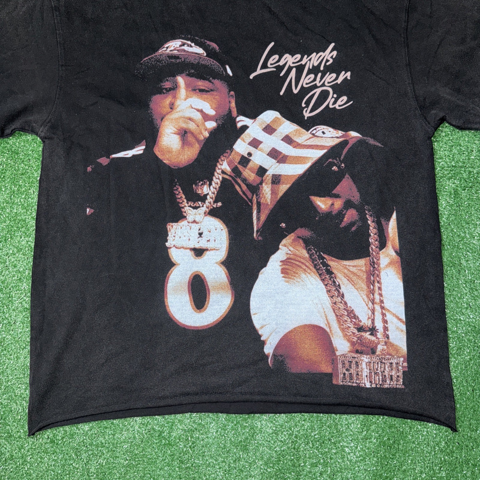 Rod Wave Legends Never Die T-Shirt Size XL Graphic Rap Tee Black Hip Hop
