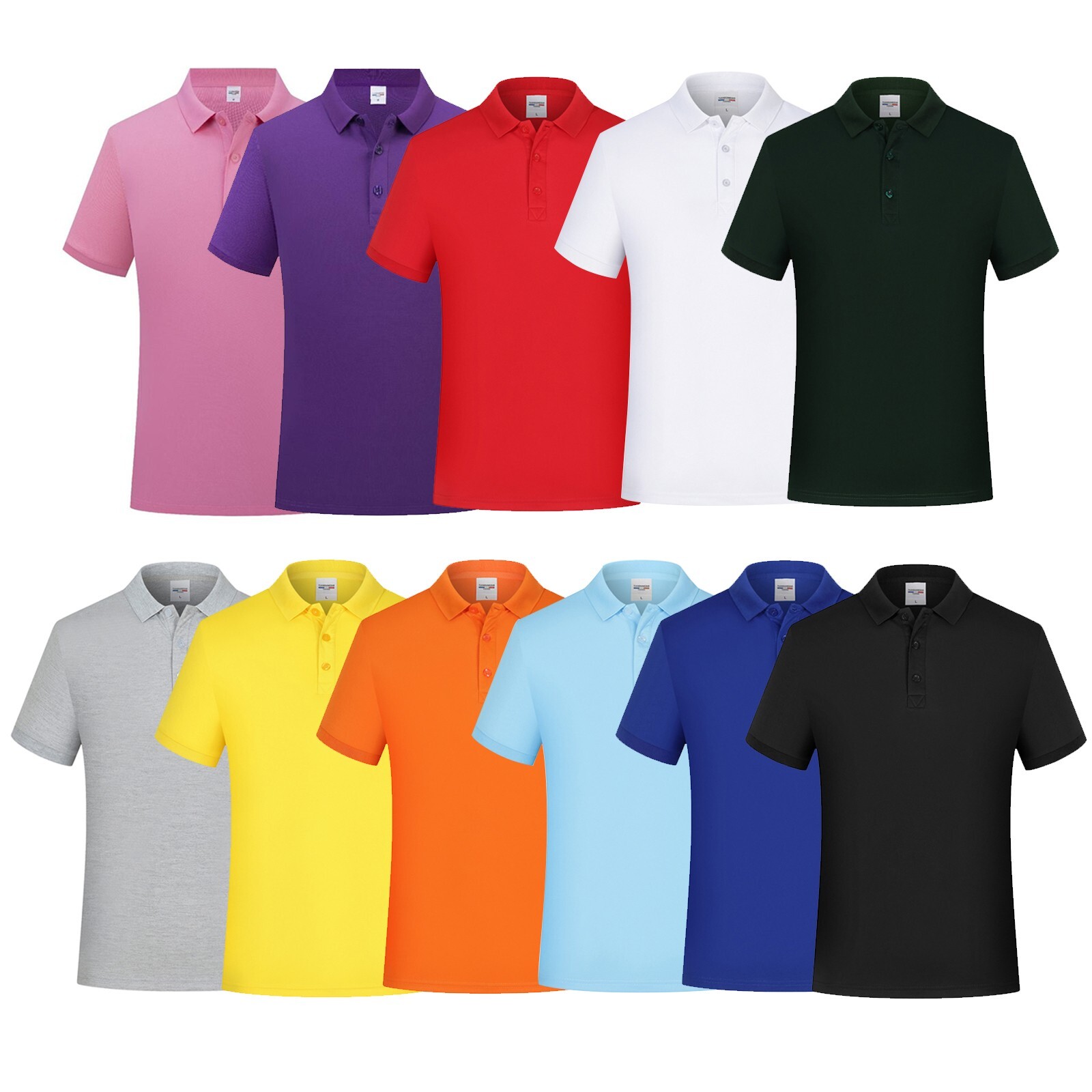Mens Casual Soft Cotton Polo T Shirt Dri-Fit Jersey Short Sleeve for Sports Golf