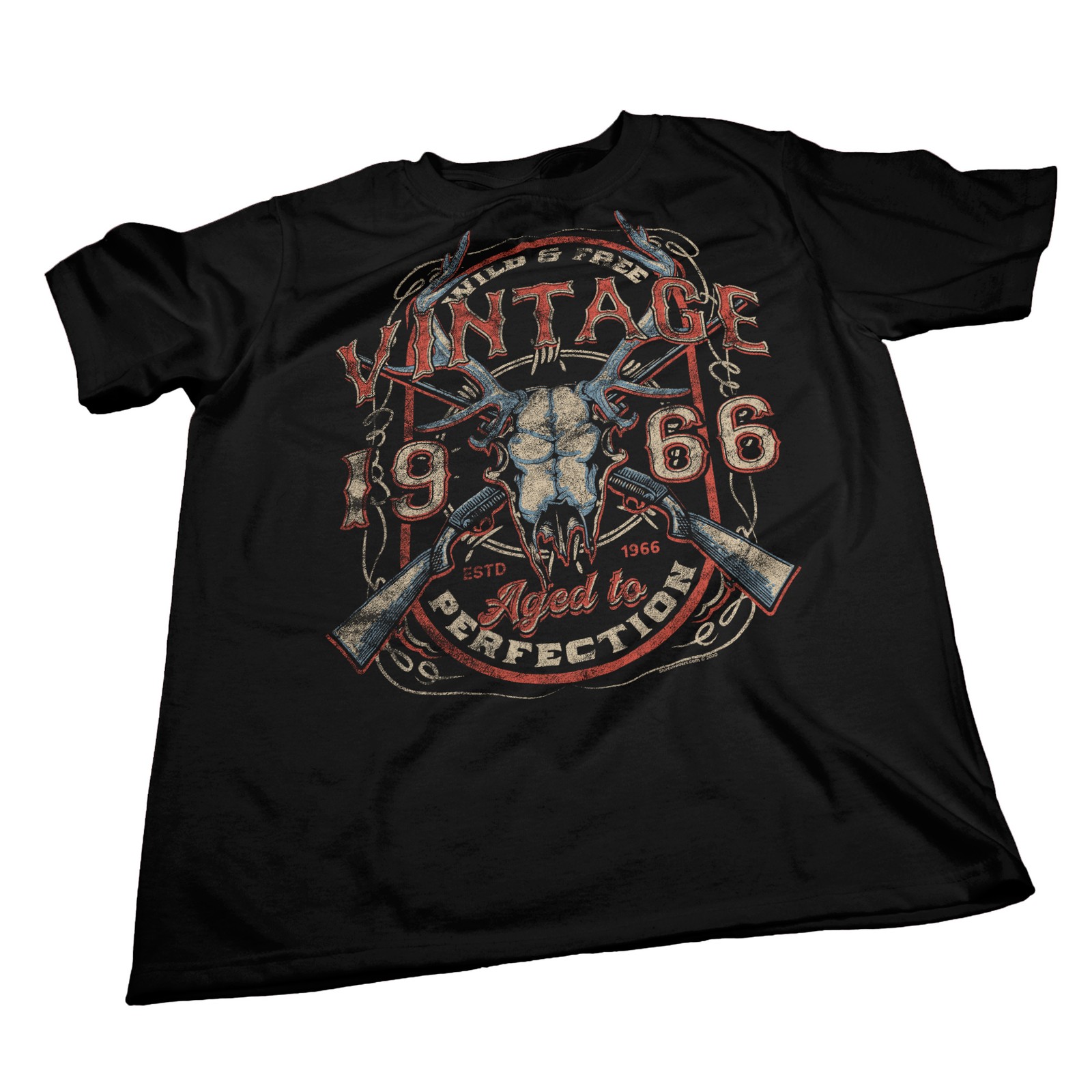 60th Birthday Gift Shirt For Men – Vintage Deer Skull 1966