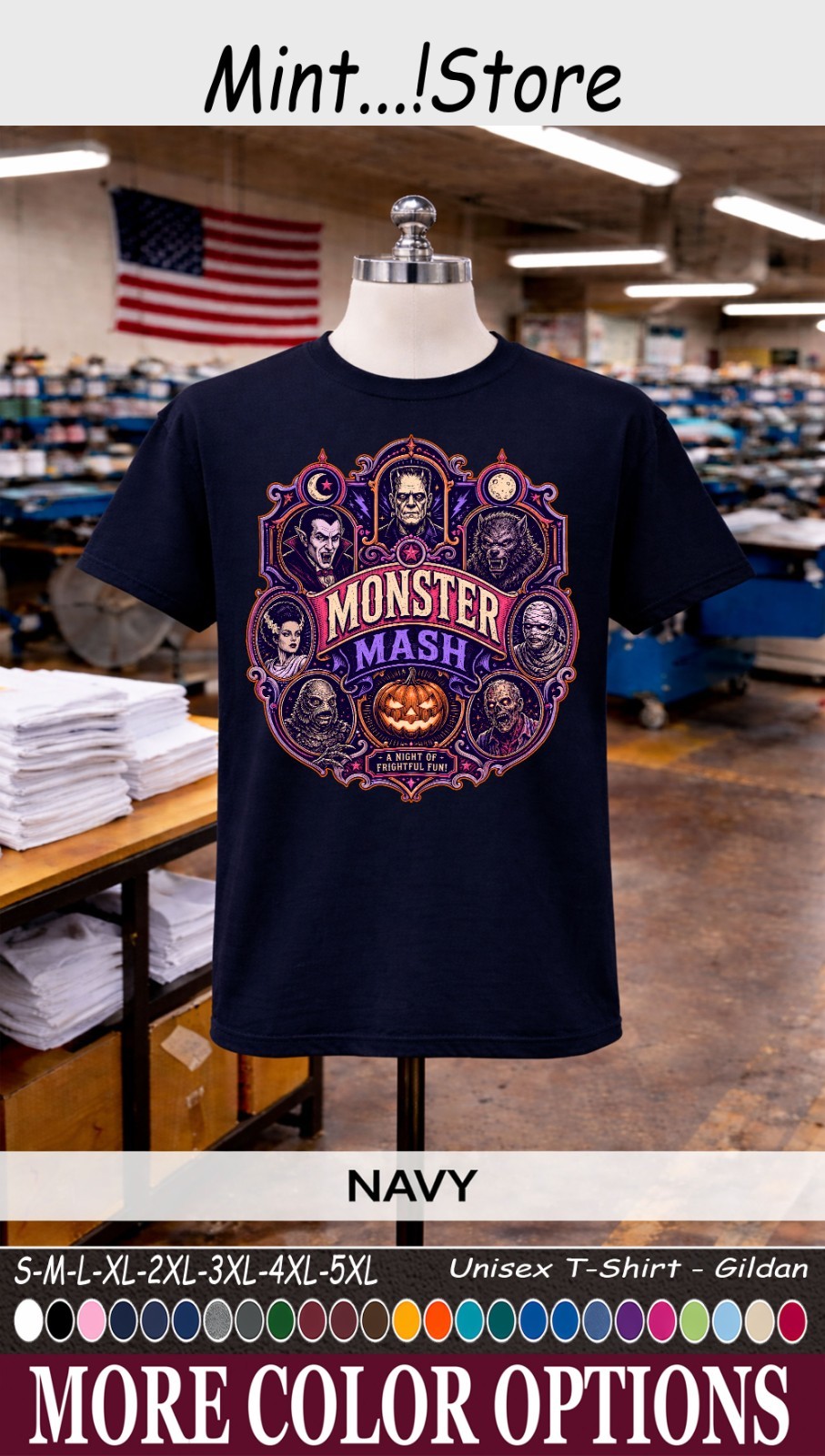 Classic Horror Monsters Halloween Shirt, Vintage Spooky Unisex Tee