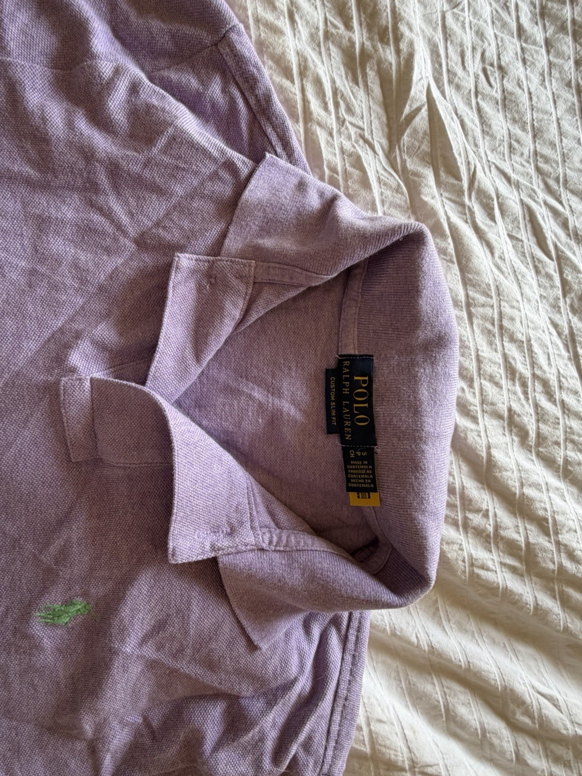 Polo Ralph Lauren Men’s Polo Shirt Small Custom Slim Fit Purple Green Pony Logo⁠